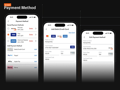 Restaurant Reservation App, Payment Method booking booking app case study daily daily ui google ux case mobileapp mockup payment payment method portfolio profile reservation reservation app restaurant ui ui challange user experience user interface ux