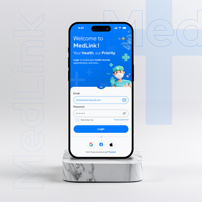 MedLink - UI/UX Design – Simplifying Healthcare appui figmadesign graphic design healthcaredesign medicalapp uiuxdesign userexperience