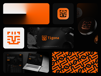 Tigona Branding 3d app bento bento cards bento grid brand brand identity branding coin crypto design icon identity logo logo design mark mockup pattern vector visual identity