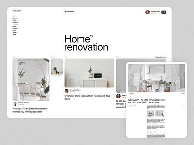 News website: lifestyle column articles home landing landing page lifestyle news news website renovation ui ui design ux web design website design