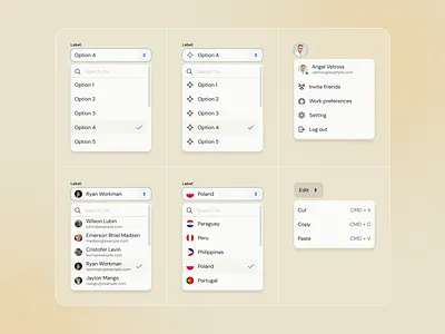 Dropdowns | Building Blocks UI components design dropdown dropdowns figma interface layers select ui ui kit ux