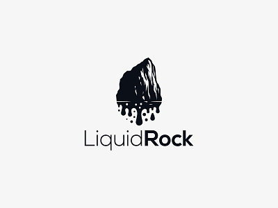 Liquid Rock Logo animal logo liquid liquid logo liquid rock logo logo design 2025 mountain logo mountains rock rock logo rocks top logos water logo