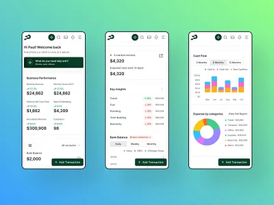 Payflow Mobile Dashboard