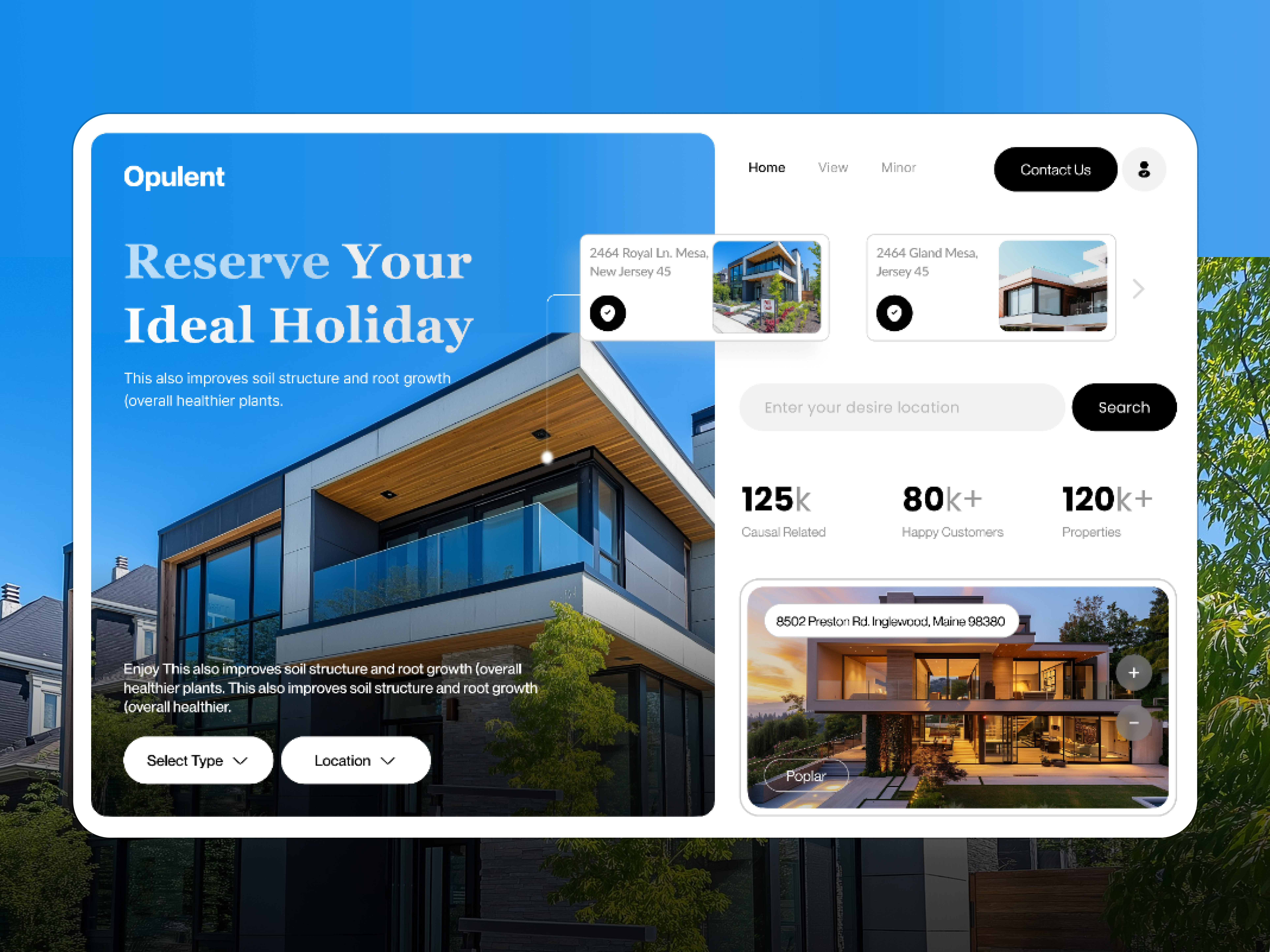 Example of Real Estate Website UI Design