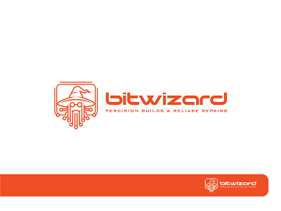 Bitwizard | Logo & Brand Identity Design brand identity branding business logo circuit board company logo computer logo computer repair computer service logo design illustration laptop logo logo logodesign logotype minimalist logo modern repair logo symbol tech logo wizard