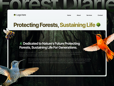 🌳 Forest website concept 3d animation beautifu branding ecofriendly elegant element forest website forestconservation graphic design green logo minimalist motion graphics naturedesign simple sustainability trending ui website