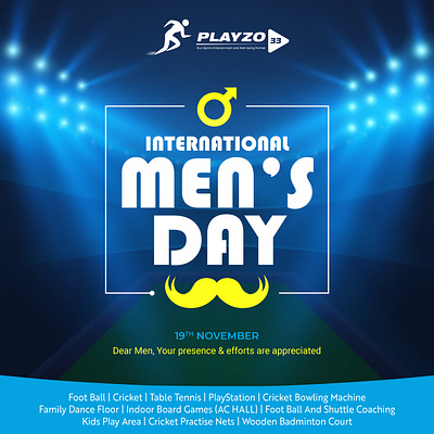 International Men's Day Poster for Playzo(Sports Company)