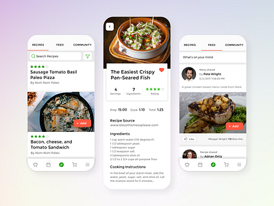 Modernmeal cooking mobile app ui ux