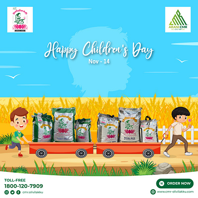 Children's Day Poster for a Rice Brand