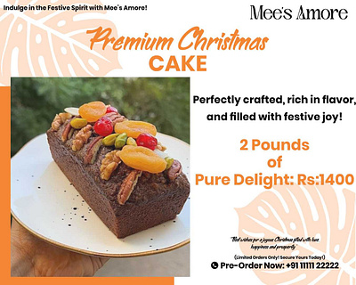 Christmas Cake Offer Poster for a Bakery