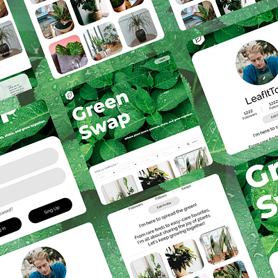 Green Swap branding graphic design logo ui