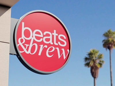 Beats & Brew: Cafe Sign 3d animation branding cafe cinema 4d coffee graphic design logo motion graphics sign