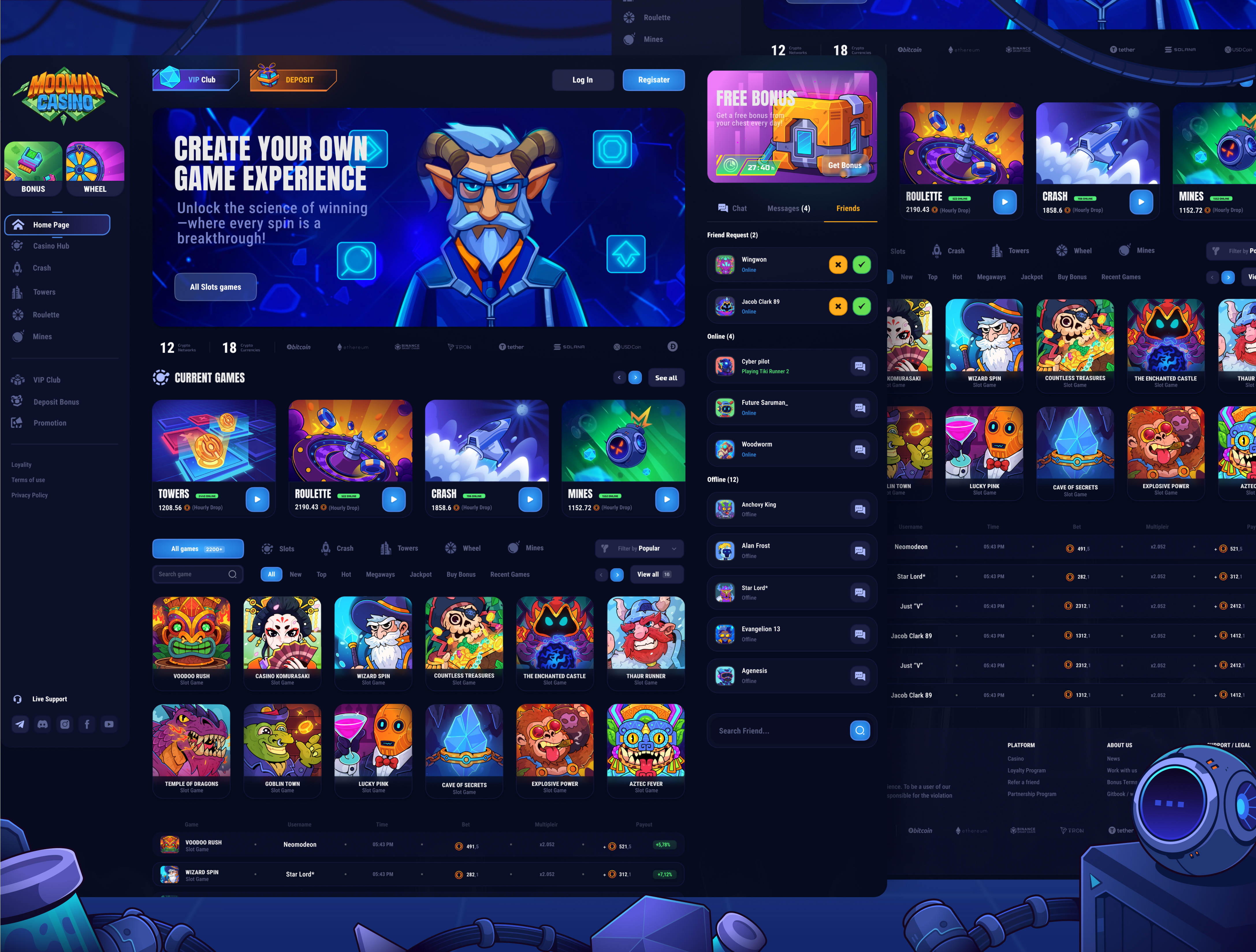 Example of Casino Online  (Desktop + Mobile)