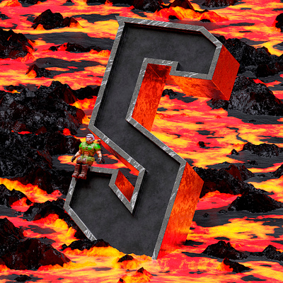 3D challenge Day 06 Number 5 3d 5 branding design doom doom3 game graphic design ill illustration