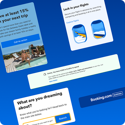 Emails and push notifications design system for Booking.com components design system product design ux ux design