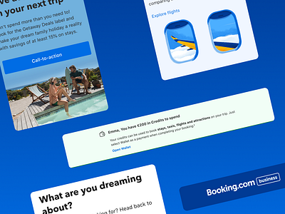 Emails and push notifications design system for Booking.com components design system product design ux ux design