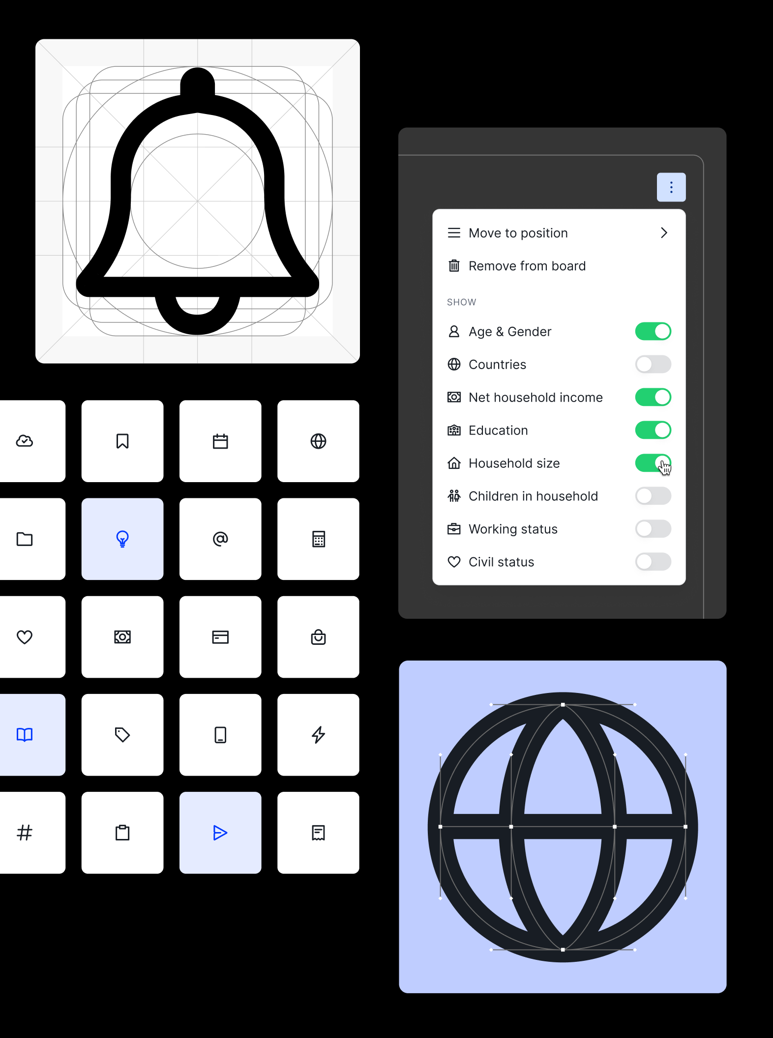 Custom System Icons appinio clean design figma flat design graphic design grid icon icon set line icon minimal system system icons ui