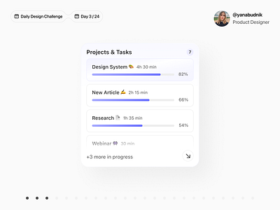 ✔ Task Tracker Widget for iOS | Daily Design Challenge design challenge ios productivity task tracker ui ux widget