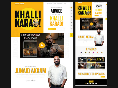 Junaid Akram - Web Design entrepreneur graphic design junaid akram landing page ui ui design user interface ux web design