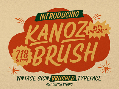 Kanoz Brush Font big sale brushed classic comic handmade handwritten lettering logotype marker moodboster painter paper sign poster retro script sign signature swash vintage