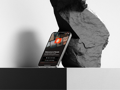 Panels - iOS Login Redesign Concept app apple apps branding concept figma ios iphone login mobile mockup onboarding panels prototype redesign signup ui uiux ux