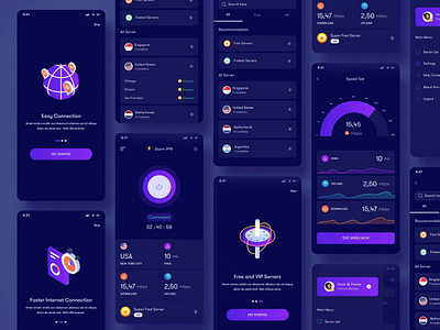 VPN App branding creative interface design dribbble dribbbleshots. dribble portfolio graphic design illustration logo ui ux vector vpn app