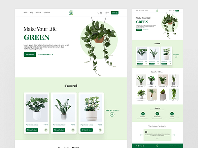 GachPala | Plant Selling Business Website design ecommerce landing page design landingpage plants ui ui design website concept website design