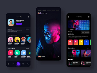 Social Media App Redesign creative interface design dribbbleshots. dribble portfolio ui