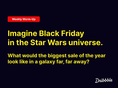 Imagine Black Friday in the Star Wars Universe 🌌 black friday community design dribbble dribbbleweeklywarmup illustration prompt star wars weekly warm up