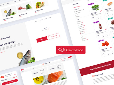 Gastrofood interface logo ux website design