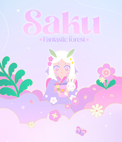 🌸 Saku: Fantastic Forest 🌸 Art Toy Design art toy art toy design branding character design cute design digital art icon illustration