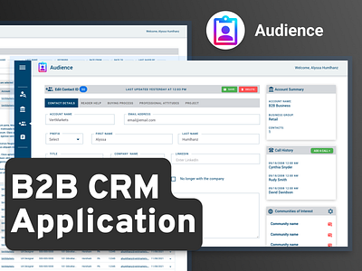 Audience B2B Application UI b2b dashboard material design material ui product design productivity tool saas ui design vuetify