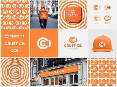 Crust Co. Visual Identity Project brand identity branding cc logo cc monogram circle logo colorado design graphic design logo logomark logotype pizza logo visual identity