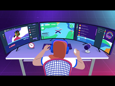 Gaming platform after effects animation character gaming gaming platform gaming setup gif motion graphics