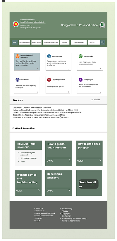 Redesigned Passport Landing Page design figma component ui