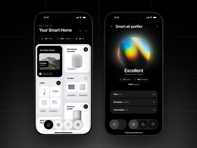 Smart Home - Mobile App Concept ai ai home ai house app automation control design home station house household mobile monitoring remote smart app smart devices smart home smart house technology ui ux