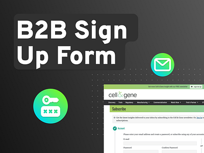 B2B Sign Up Form UX b2b form design ui ux web design