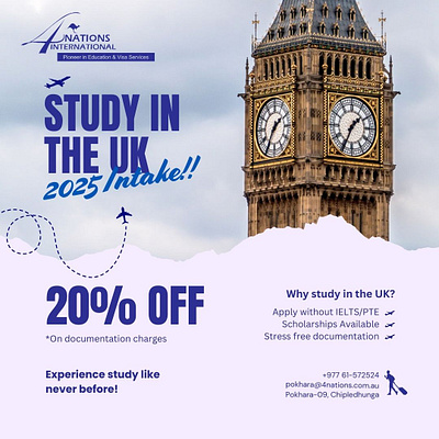 Study Abroad Instagram Design 1080x1080 graphic design