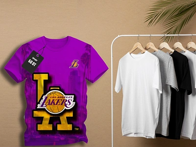 T-shirt design for lakers fans 💜 branding graphic design