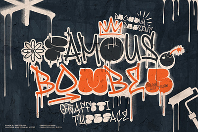 Famous Bomber Graffiti Mix Font design font fonts letteing typeface