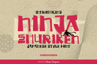 Ninja Shuriken Font - Japanese/Chinese Style Font chinese font font fonts japanese font ninja font ninja shuriken font shuriken