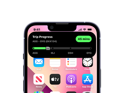Live Activity Notification For A Train Booking App app booking design high fidelity live activity live activity notifications mobile mobile design notification product design tracking train train booking travel ui widget