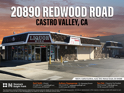 Real Estate Flyer Cover | Liquor King cover flyer graphic design liquor store real estate