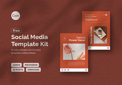 Free Canva Social Media Template Kit canva editable template canva template instagram free templates freebie graphic design instagram feed design instagram portrait template kit instagram post design social media design social media designer