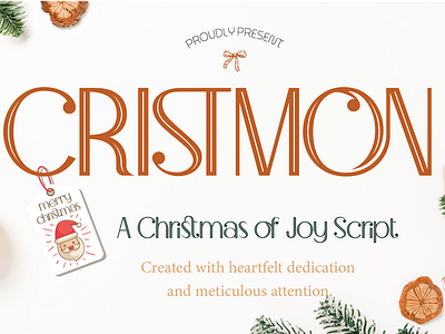 Cristmon branding cheerful christmas theme festive flair font font design font style greeting card holiday holiday season invitation lettering modern playful type design typeface typography