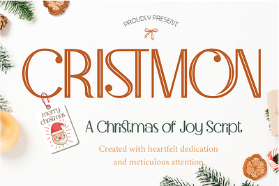 Cristmon branding cheerful christmas theme festive flair font font design font style greeting card holiday holiday season invitation lettering modern playful type design typeface typography