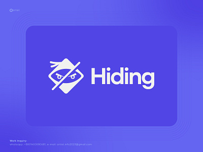 Hiding AI logo design ai app icon artist branding cyber security developer full stack graphic design hidden productivity tools logo logos mark minimalist logo modern logo simple logo symbol tech logo ui visual identity web3