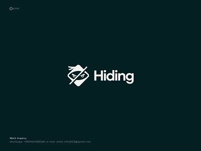 Hiding AI logo design ai app icon artist branding cyber security developer full stack graphic design hidden productivity tools logo logos mark minimalist logo modern logo simple logo symbol tech logo ui visual identity web3