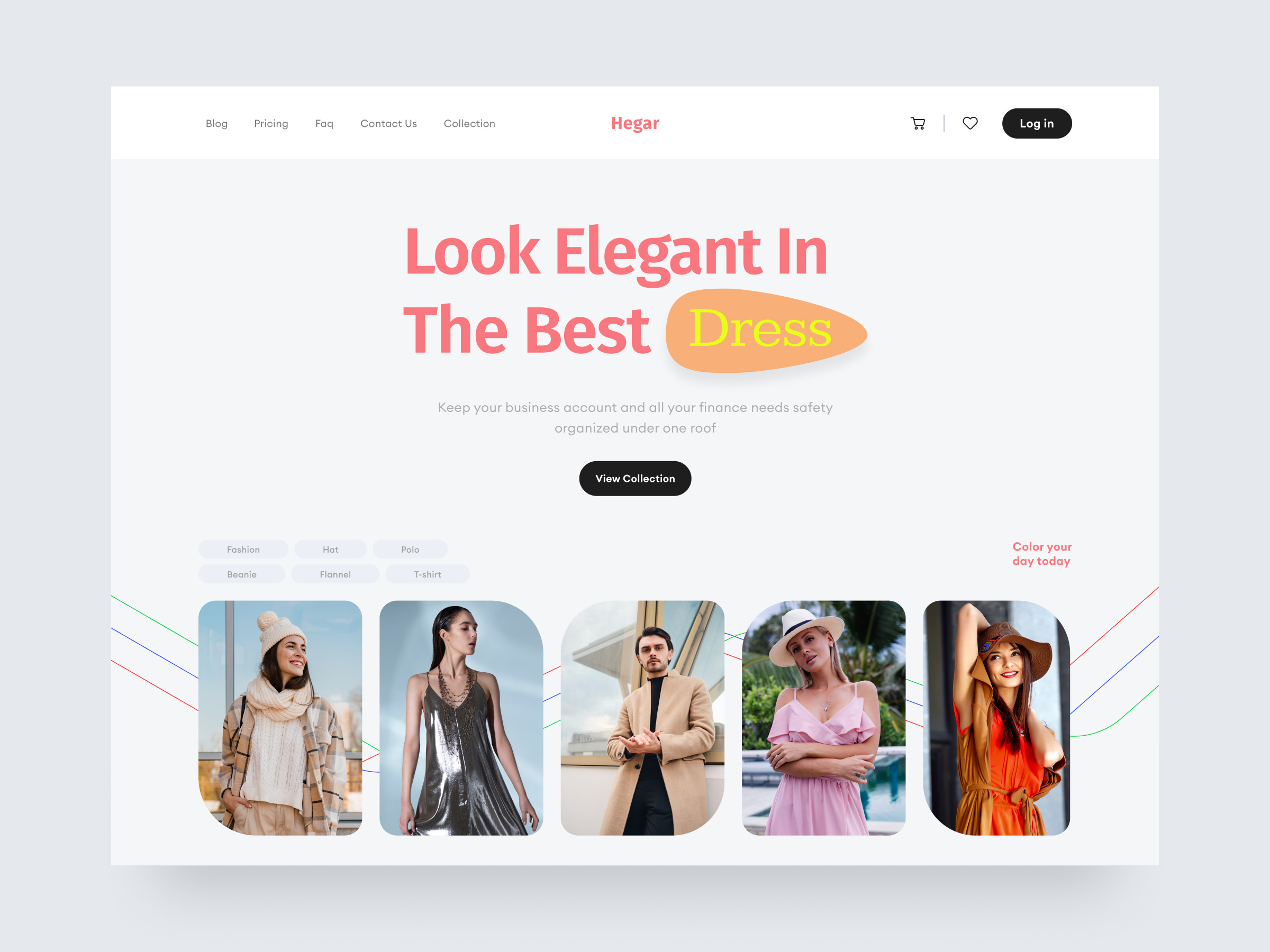 Hegar - Fashion Hero Exploration animation buy clean design eccommarce fashion header home page item list landing page modrn red saas sell shooping simple ui ui design web website