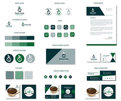 Coffee Shop Logo | Brand Kit Design | Cafe Logo Style Guidelines brand kit brand kit design branding cafe logo coffee logo design coffee shop coffee shop logo design gradeint iconic identity illustration logo logo design modern modern logo